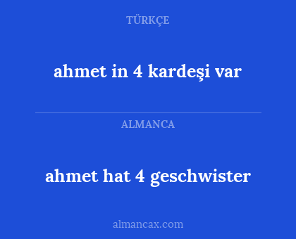 ahmet in 4 kardeşi var - ahmet hat 4 geschwister