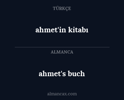 ahmet's buch - ahmet'in kitabı