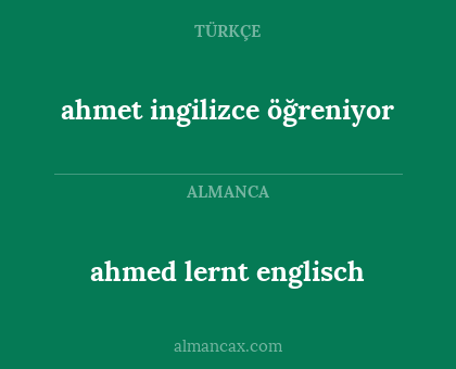 ahmet ingilizce öğreniyor - ahmed lernt englisch