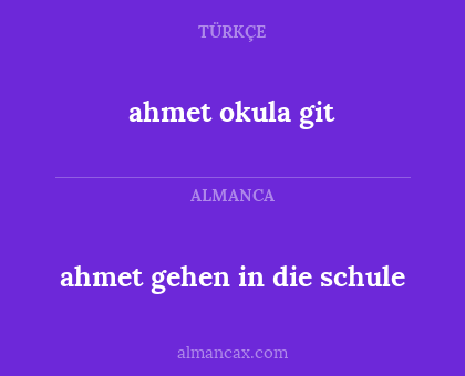 ahmet gehen in die schule - ahmet okula git