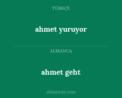 ahmet geht - ahmet yuruyor