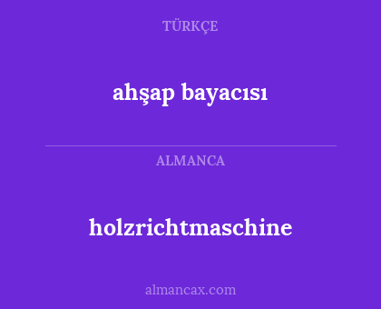 ahşap bayacısı - holzrichtmaschine