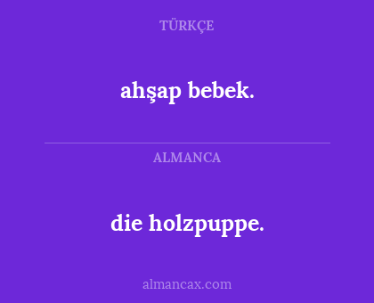 ahşap bebek. - die holzpuppe.