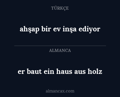 ahşap bir ev inşa ediyor - er baut ein haus aus holz