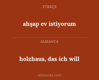 ahşap ev istiyorum - holzhaus, das ich will