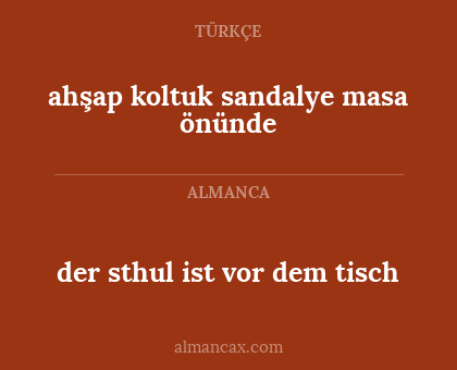 ahşap koltuk sandalye masa önünde - der sthul ist vor dem tisch