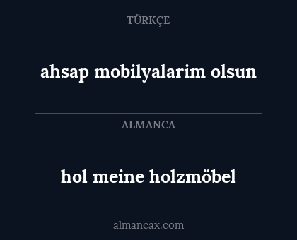 hol meine holzmöbel - ahsap mobilyalarim olsun