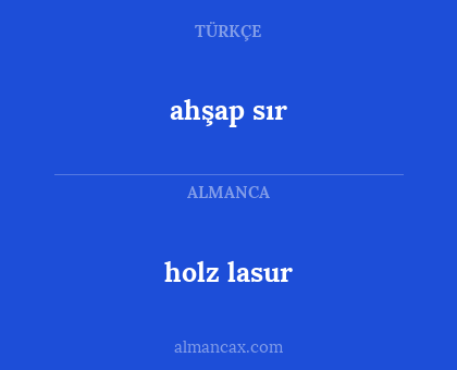 ahşap sır - holz lasur