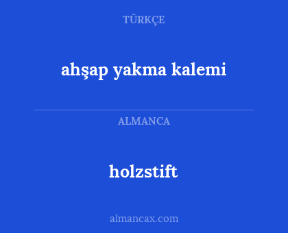 holzstift - ahşap yakma kalemi