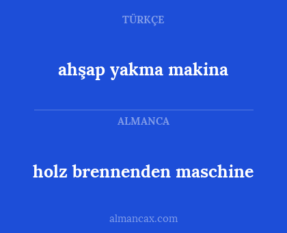 holz brennenden maschine - ahşap yakma makina