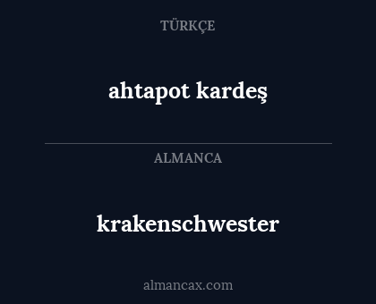 ahtapot kardeş - krakenschwester