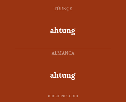 ahtung - ahtung
