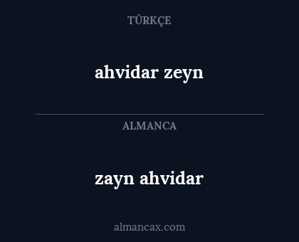 ahvidar zeyn - zayn ahvidar