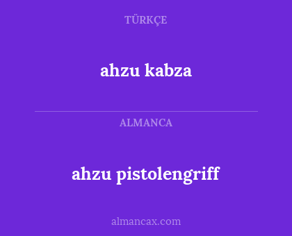 ahzu kabza - ahzu pistolengriff