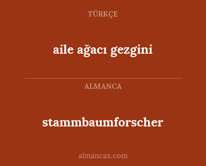 stammbaumforscher - aile ağacı gezgini