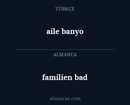 aile banyo - familien bad