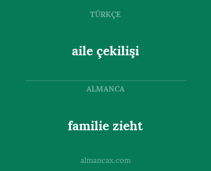 aile çekilişi - familie zieht