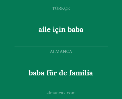 aile için baba - baba für de familia