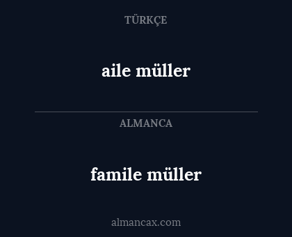 aile müller - famile müller
