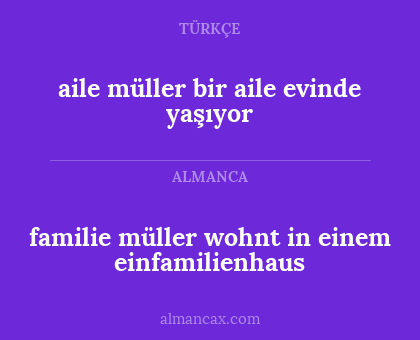 aile müller bir aile evinde yaşıyor - familie müller wohnt in einem einfamilienhaus