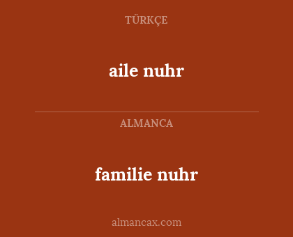 aile nuhr - familie nuhr
