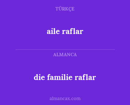 die familie raflar - aile raflar
