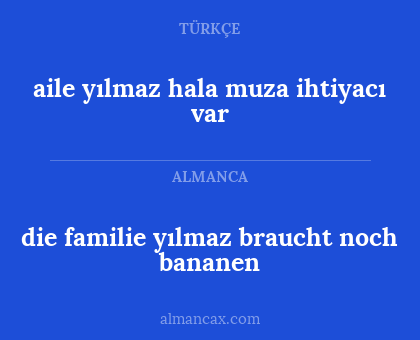 die familie yılmaz braucht noch bananen - aile yılmaz hala muza ihtiyacı var
