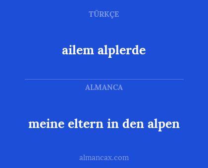 meine eltern in den alpen - ailem alplerde