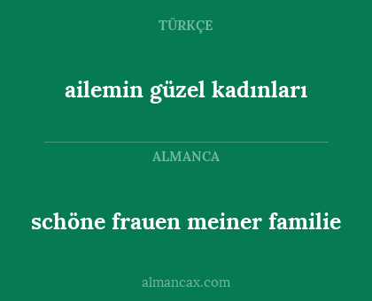 ailemin güzel kadınları - schöne frauen meiner familie