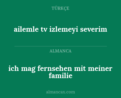 ich mag fernsehen mit meiner familie - ailemle tv izlemeyi severim