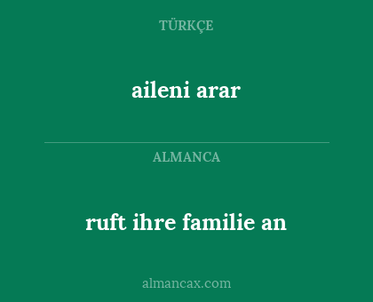 aileni arar - ruft ihre familie an