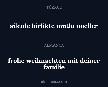 ailenle birlikte mutlu noeller - frohe weihnachten mit deiner familie