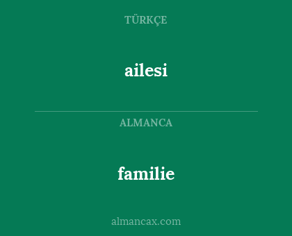 ailesi - familie