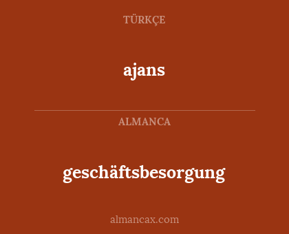 geschäftsbesorgung - ajans
