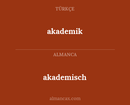 akademik - akademisch