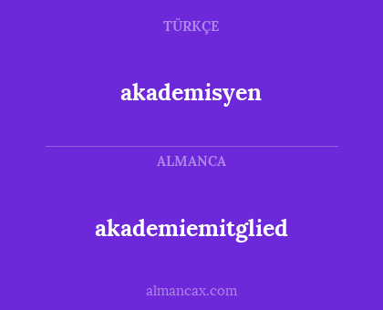 akademiemitglied - akademisyen
