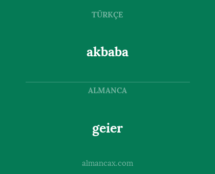 akbaba - geier