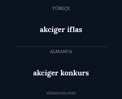akciger iflas - akciger konkurs