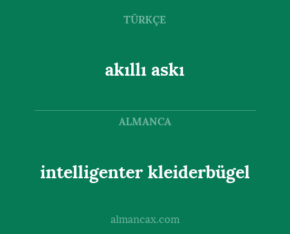 akıllı askı - intelligenter kleiderbügel