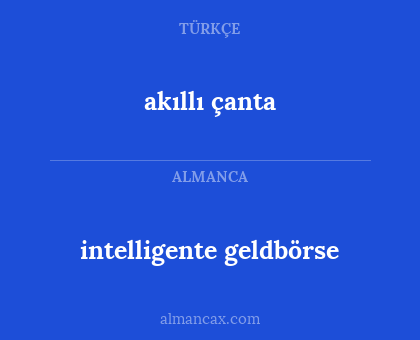 intelligente geldbörse - akıllı çanta