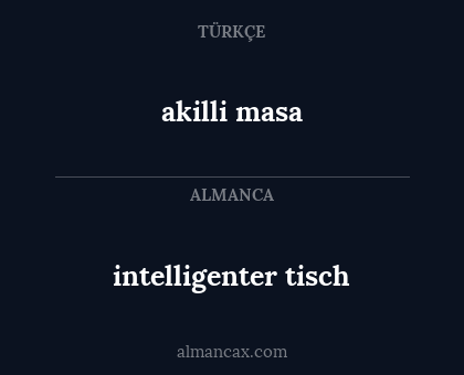 intelligenter tisch - akilli masa