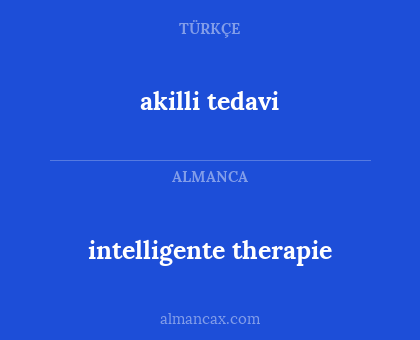 intelligente therapie - akilli tedavi