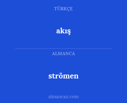 strömen - akış