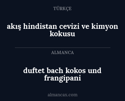 duftet bach kokos und frangipani - akış hindistan cevizi ve kimyon kokusu