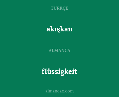 flüssigkeit - akışkan