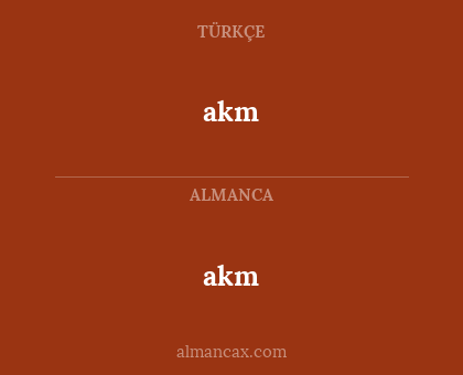 akm - akm