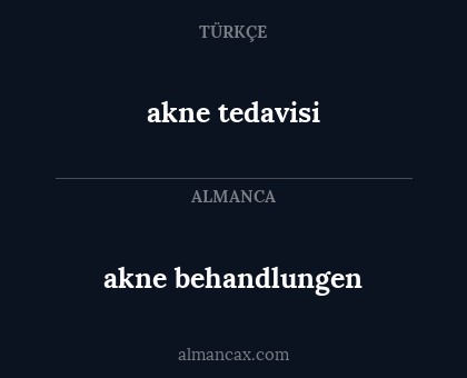 akne tedavisi - akne behandlungen