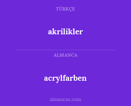 acrylfarben - akrilikler