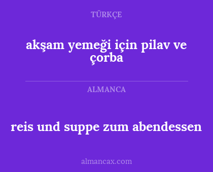 akşam yemeği için pilav ve çorba - reis und suppe zum abendessen