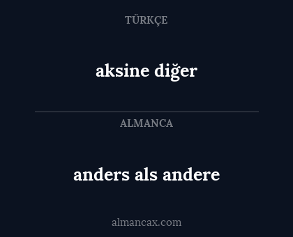 anders als andere - aksine diğer